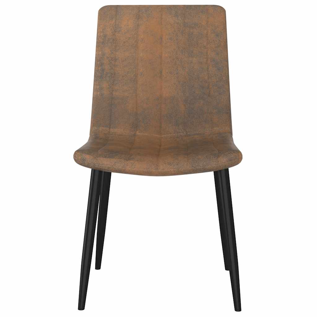 Dining Chairs 6 pcs Brown Faux Leather