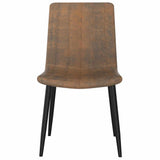 Dining Chairs 6 pcs Brown Faux Leather
