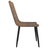 Dining Chairs 6 pcs Brown Faux Leather