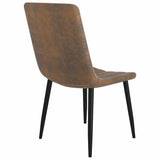 Dining Chairs 6 pcs Brown Faux Leather