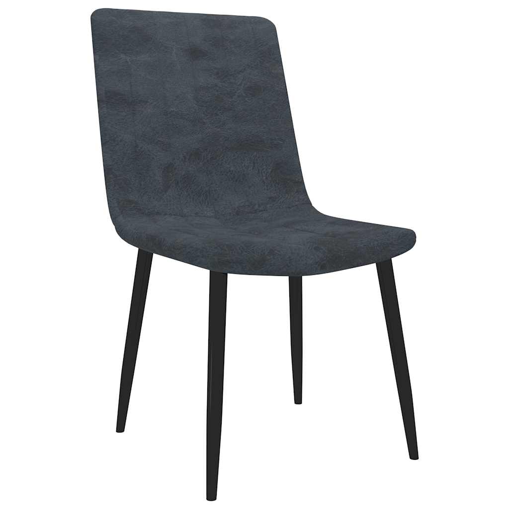Dining Chairs 6 pcs Black Faux Leather
