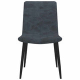 Dining Chairs 6 pcs Black Faux Leather - Side View