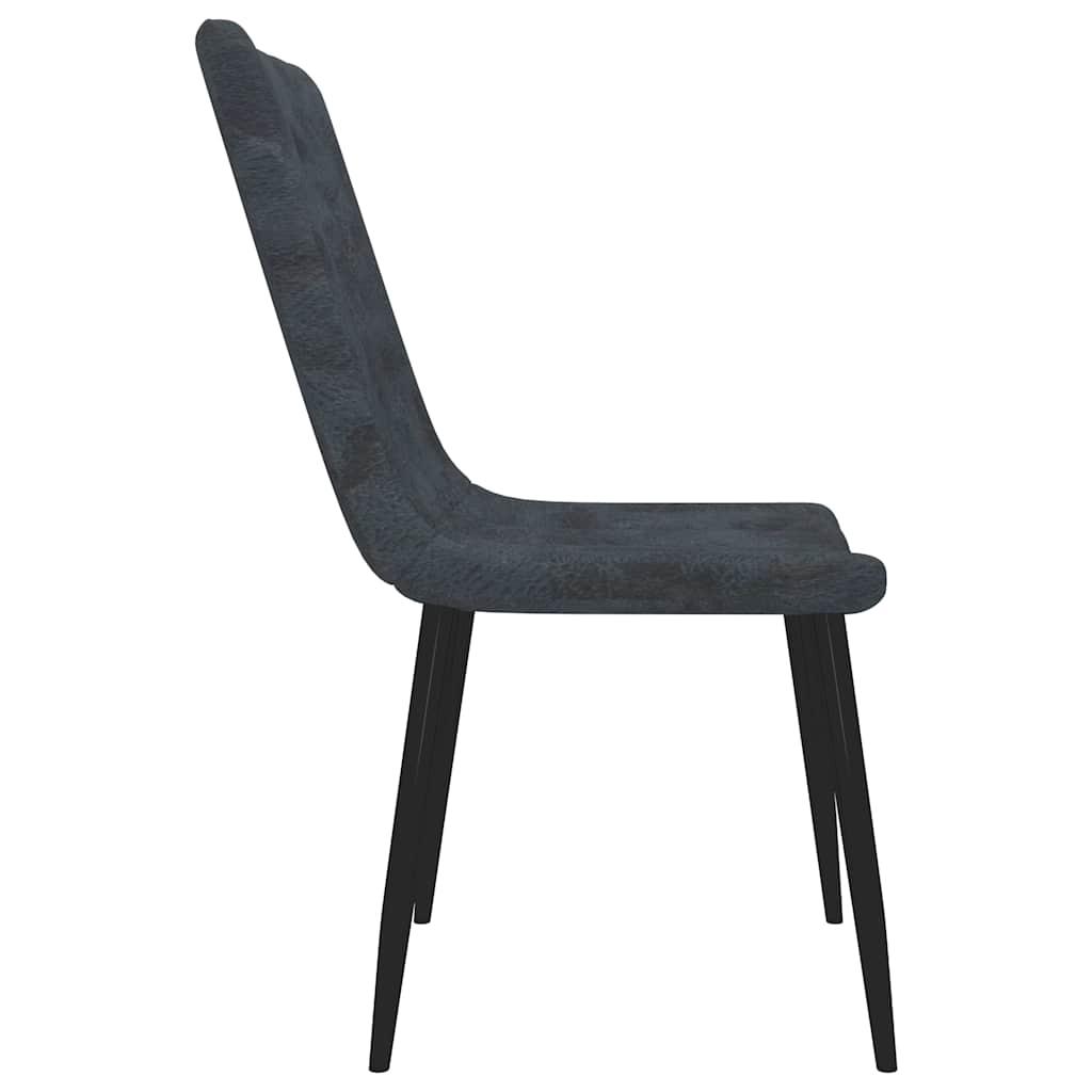 Dining Chairs 6 pcs Black Faux Leather