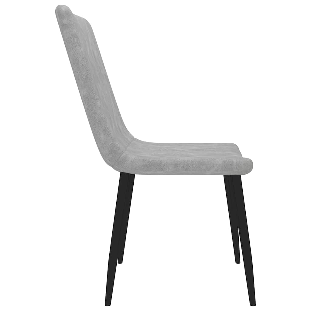 Dining Chairs 6 pcs Light Grey Faux Leather