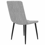 Dining Chairs 6 pcs Light Grey Faux Leather