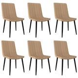Dining Chairs 6 pcs Cream Faux Leather