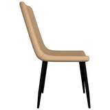 Dining Chairs 6 pcs Cream Faux Leather - Top-Down View