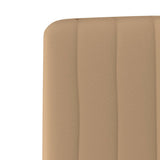 Dining Chairs 6 pcs Cream Faux Leather - Rear View