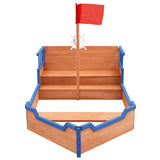 Sandbox Pirate Ship Firwood 190x94.5x101 cm - Side View