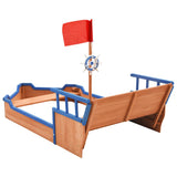 Sandbox Pirate Ship Firwood 190x94.5x101 cm - 45-Degree Angle
