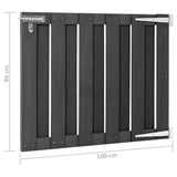 Garden Gate WPC 100x80 cm Grey - Rear View