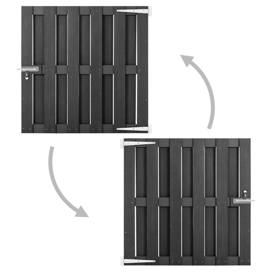 Garden Gate WPC 100x100 cm Grey