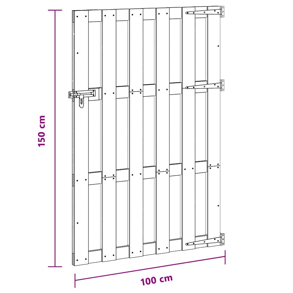 Garden Gate WPC 100x150 cm Grey