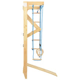 Indoor Climbing Playset with Ladders Rings Slide Wood - Side View