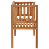 Garden Bench 120 cm Solid Teak Wood - Side View