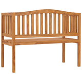 Garden Bench 120 cm Solid Teak Wood - Rear View