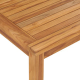 Garden Dining Table 120x70x77 cm Solid Teak Wood - Top-Down View