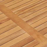 Garden Dining Table 120x70x77 cm Solid Teak Wood - 45-Degree Angle