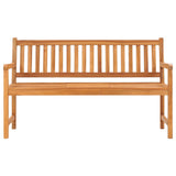 3-Seater Garden Bench with Table 150 cm Solid Teak Wood - Side View