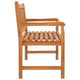 3-Seater Garden Bench with Table 150 cm Solid Teak Wood - Top-Down View