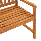 3-Seater Garden Bench with Table 150 cm Solid Teak Wood - Rear View