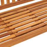3-Seater Garden Bench with Table 150 cm Solid Teak Wood - Close-Up Angle