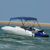 3 Bow Bimini Top Blue 183x160x137 cm - Front View