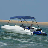 3 Bow Bimini Top Blue 183x196x137 cm - Front View