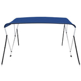 3 Bow Bimini Top Blue 183x196x137 cm - Top-Down View
