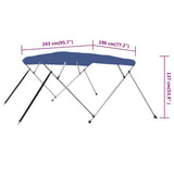 4 Bow Bimini Top Blue 243x196x137 cm - Extra Image