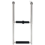 Folding Boarding Ladder 2-step Stainless Steel - Front View