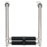 Folding Boarding Ladder 2-step Stainless Steel - Top-Down View