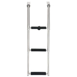 Folding Boarding Ladder 3-step Stainless Steel - Front View