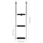 Folding Boarding Ladder 3-step Stainless Steel