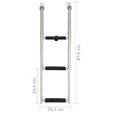 Folding Boarding Ladder 3-step Stainless Steel - 45-Degree Angle