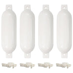 Boat Fenders 4 pcs White Ø 14x50 cm PVC