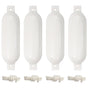 Boat Fenders 4 pcs White Ø 14x50 cm PVC