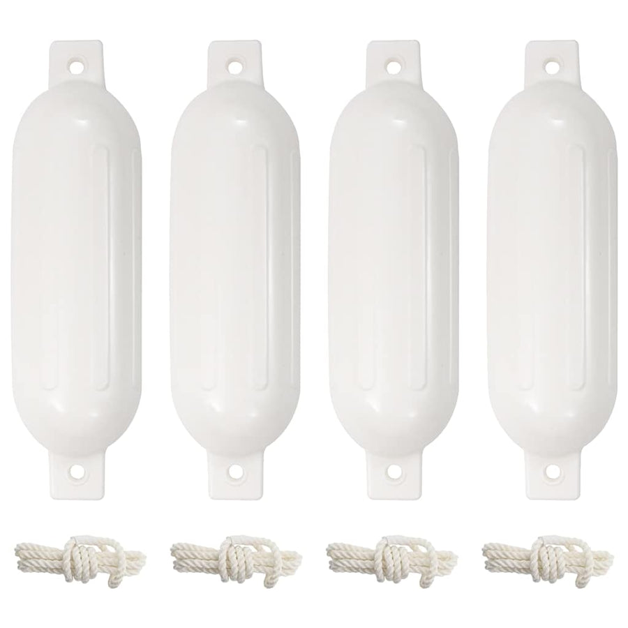 Boat Fenders 4 pcs White Ø 14x50 cm PVC