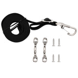 Bimini Top Straps 2 pcs Fabric and Stainless Steel - Front View