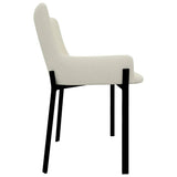 Dining Chairs 4 pcs Cream Fabric - Top-Down View