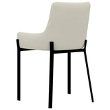 Dining Chairs 4 pcs Cream Fabric