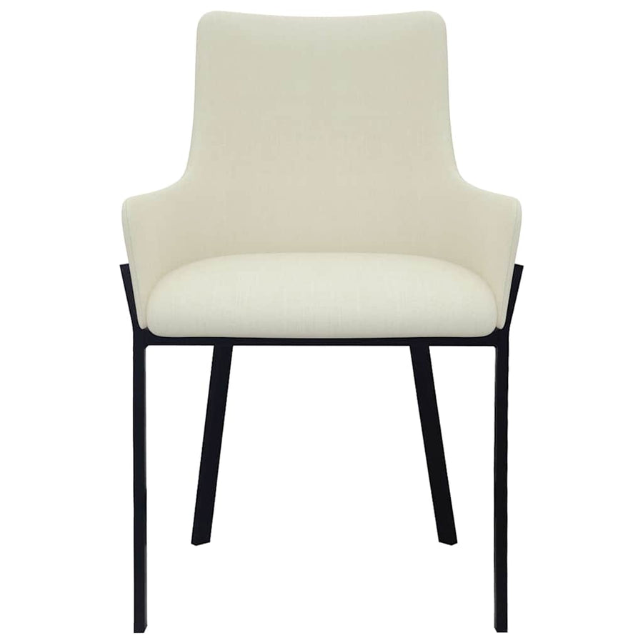 Dining Chairs 6 pcs Cream Fabric