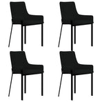 Dining Chairs 4 pcs Black Fabric