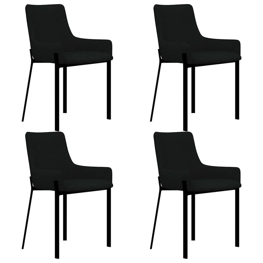 Dining Chairs 4 pcs Black Fabric