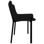 Dining Chairs 4 pcs Black Fabric