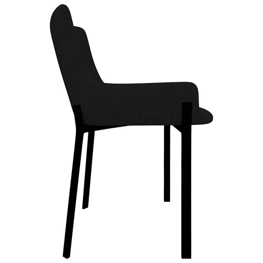 Dining Chairs 6 pcs Black Fabric
