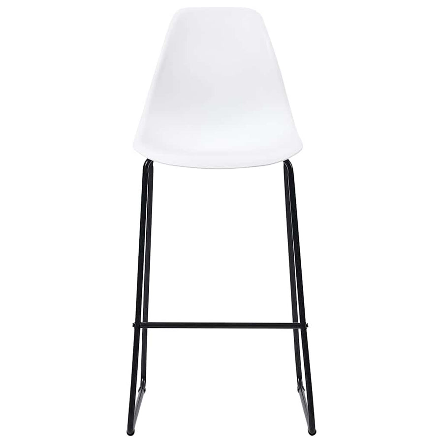 Bar Stools 6 pcs White Plastic