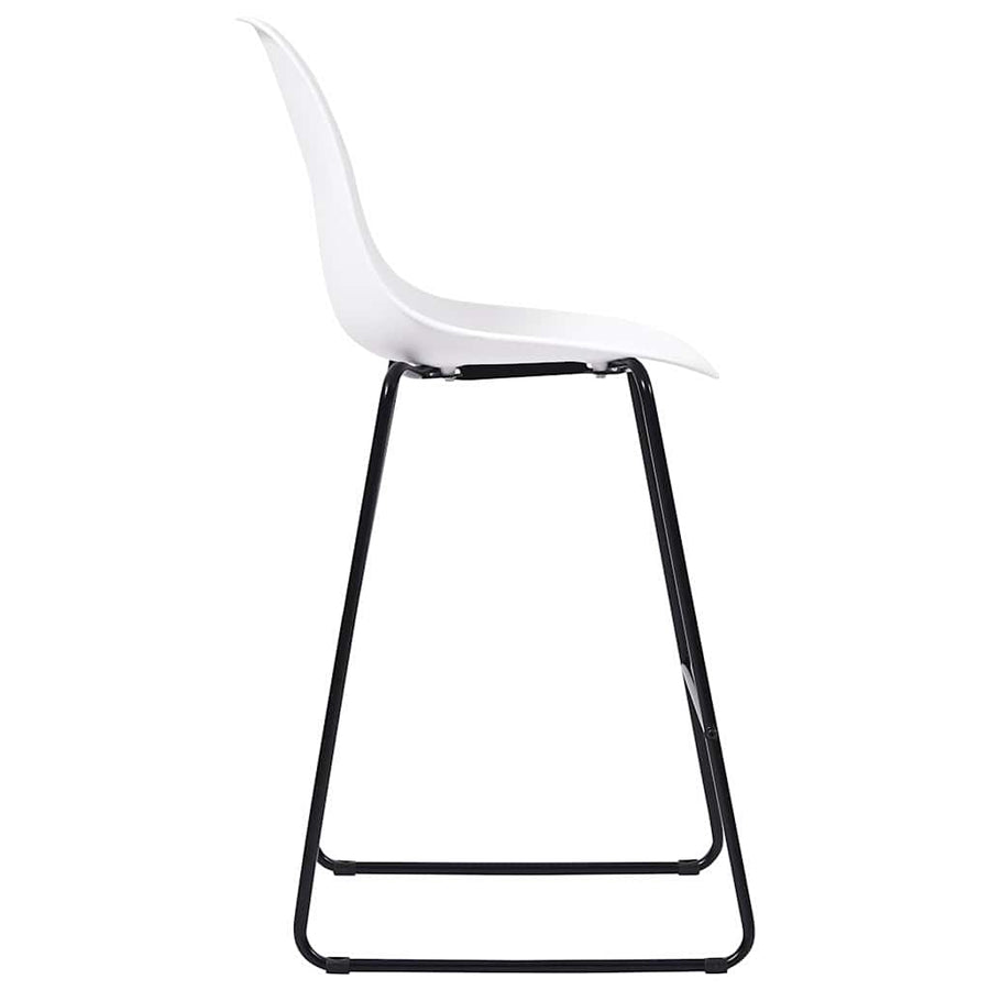 Bar Stools 6 pcs White Plastic