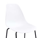 Bar Stools 6 pcs White Plastic
