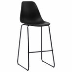 Bar Stools 6 pcs Black Plastic